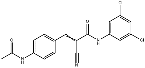 2-cyano-N-(3,5-dichlorophenyl)-3-(4-acetamidoph enyl)prop-2-enamide Structure