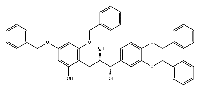 732298-11-2 1,2-Propanediol, 1-[3,4-bis(phenylmethoxy)phenyl]-3-[2-hydroxy-4,6-bis(phenylmethoxy)phenyl]-, (1S,2S)-