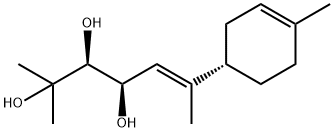 5-Heptene-2,3,4-triol, 2-methyl-6-[(1S)-4-methyl-3-cyclohexen-1-yl]-, (3S,4R,5E)- Structure