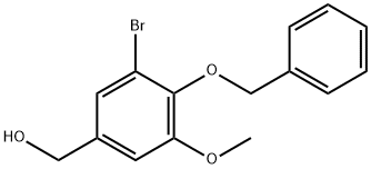 Benzenemethanol, 3-bromo-5-methoxy-4-(phenylmethoxy)- Structure