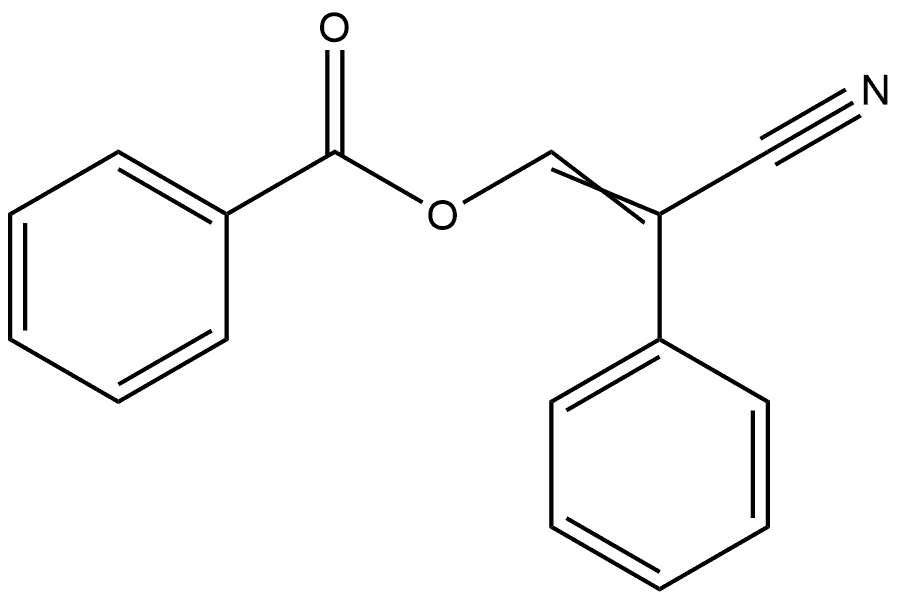 Benzeneacetonitrile, α-[(benzoyloxy)methylene]- Structure