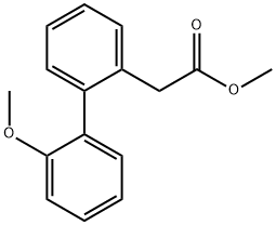 [1,1'-Biphenyl]-2-acetic acid, 2'-methoxy-, methyl ester Structure