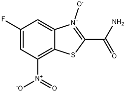 2-Benzothiazolecarboxamide, 5-fluoro-7-nitro-, 3-oxide 化学構造式