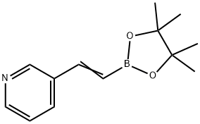 Pyridine, 3-[2-(4,4,5,5-tetramethyl-1,3,2-dioxaborolan-2-yl)ethenyl]- Structure