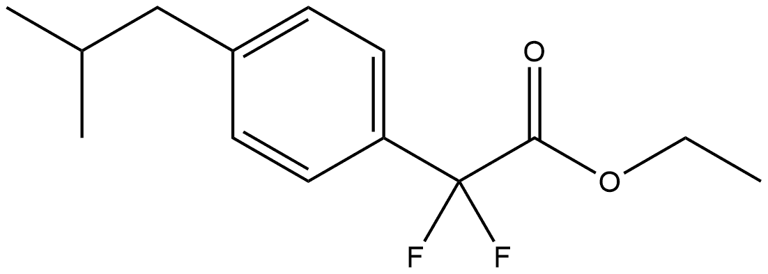 Ethyl α,α-difluoro-4-(2-methylpropyl)benzeneacetate Struktur