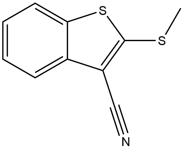 2-(Methylthio)benzo[b]thiophene-3-carbonitrile,73798-99-9,结构式