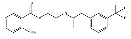 Ethanol, 2-[[1-methyl-2-[3-(trifluoromethyl)phenyl]ethyl]amino]-, 1-(2-aminobenzoate) Structure