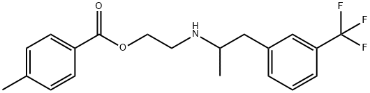 Benzoic acid, 4-methyl-, 2-[[1-methyl-2-[3-(trifluoromethyl)phenyl]ethyl]amino]ethyl ester Structure