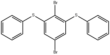 Benzene, 2,5-dibromo-1,3-bis(phenylthio)- 化学構造式