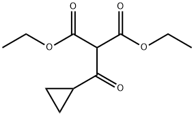 Propanedioic acid, 2-(cyclopropylcarbonyl)-, 1,3-diethyl ester 结构式