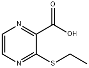 3-(ethylsulfanyl)pyrazine-2-carboxylic acid 化学構造式