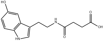 Butanoic acid, 4-[[2-(5-hydroxy-1H-indol-3-yl)ethyl]amino]-4-oxo-,74010-65-4,结构式