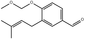 Benzaldehyde, 4-(methoxymethoxy)-3-(3-methyl-2-buten-1-yl)- Structure