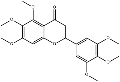 4H-1-Benzopyran-4-one, 2,3-dihydro-5,6,7-trimethoxy-2-(3,4,5-trimethoxyphenyl)- Structure