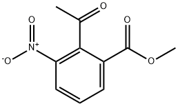 2-乙酰基-3-硝基苯甲酸甲酯 结构式