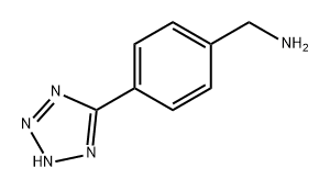 Benzenemethanamine, 4-(2H-tetrazol-5-yl)- Structure