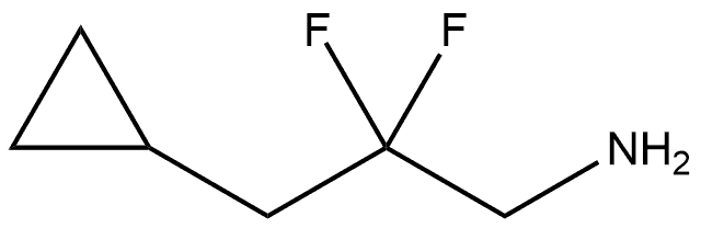 3-Cyclopropyl-2,2-difluoropropan-1-amine Structure