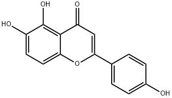 5,6-Dihydroxy-2-(4-hydroxyphenyl)-4H-chromen-4-one Struktur