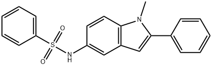 N-(1-Methyl-2-phenyl-1H-indol-5-yl)benzenesulfonamide Struktur