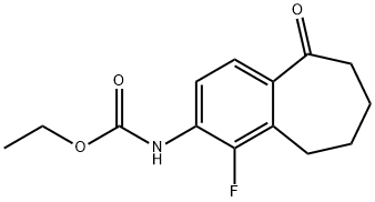 Carbamic acid, (1-fluoro-6,7,8,9-tetrahydro-5-oxo-5H-benzocyclohepten-2-yl)-, ethyl ester (9CI) 结构式