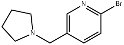 Pyridine, 2-bromo-5-(1-pyrrolidinylmethyl)- Struktur