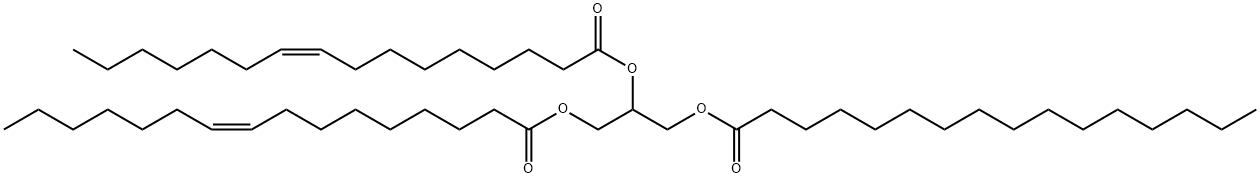 1,2-Dipalmitoleoyl-3-Palmitoyl-rac-glycerol,74257-22-0,结构式