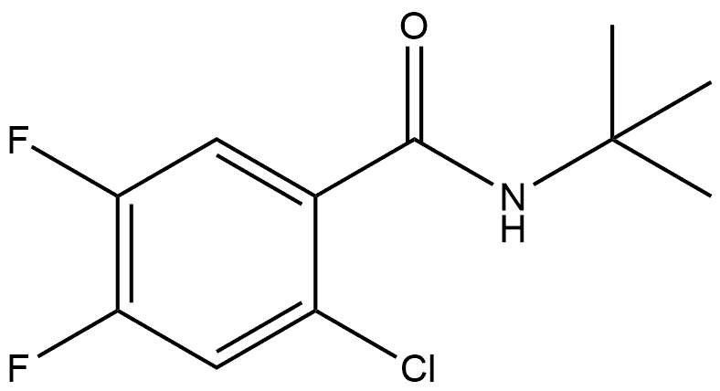 2-Chloro-N-(1,1-dimethylethyl)-4,5-difluorobenzamide 结构式