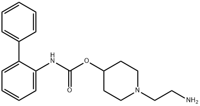 Carbamic acid, N-[1,1'-biphenyl]-2-yl-, 1-(2-aminoethyl)-4-piperidinyl ester Structure