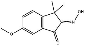 1H-Indene-1,2(3H)-dione, 6-methoxy-3,3-dimethyl-, 2-oxime Structure