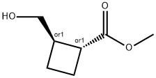 REL-(1R,2R)-甲基2-(羟甲基)环丁酯 结构式
