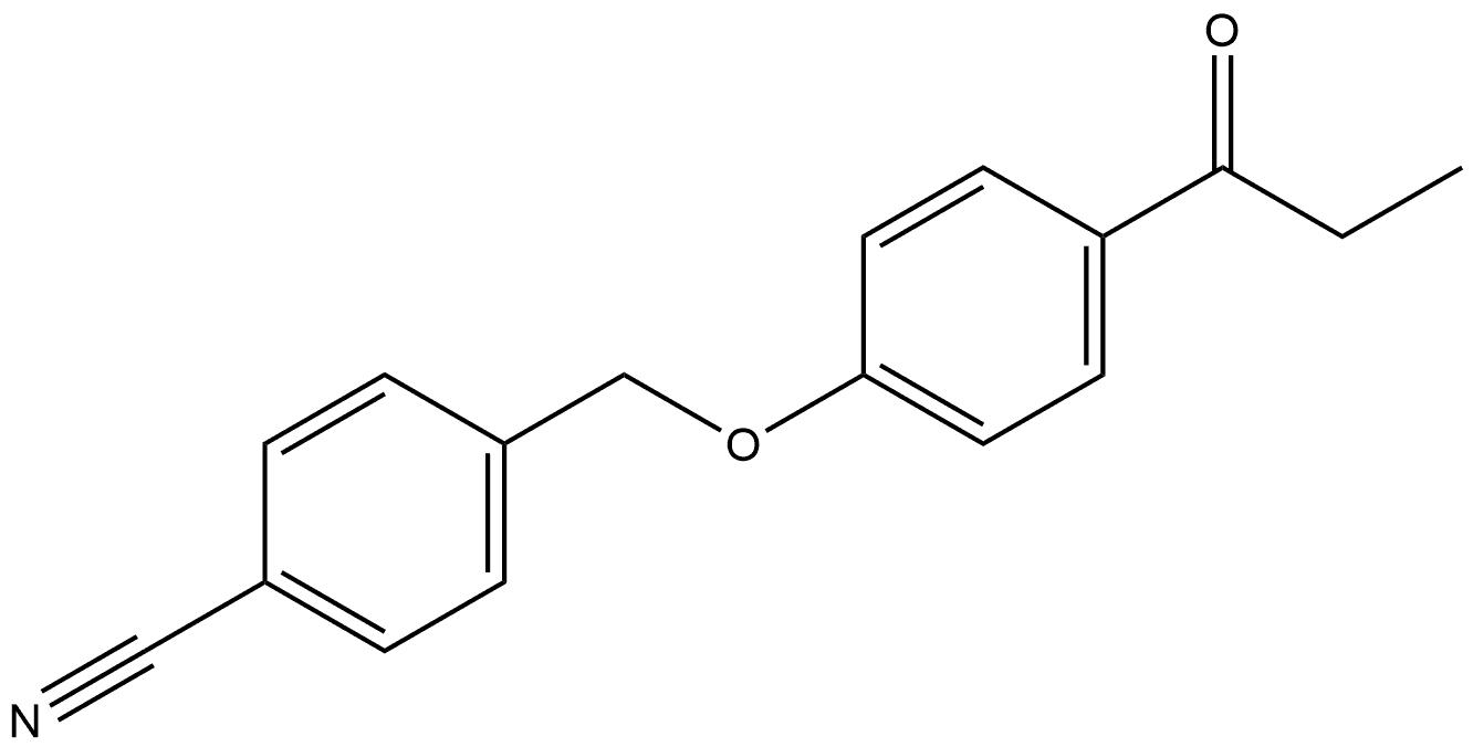 4-[[4-(1-Oxopropyl)phenoxy]methyl]benzonitrile Structure