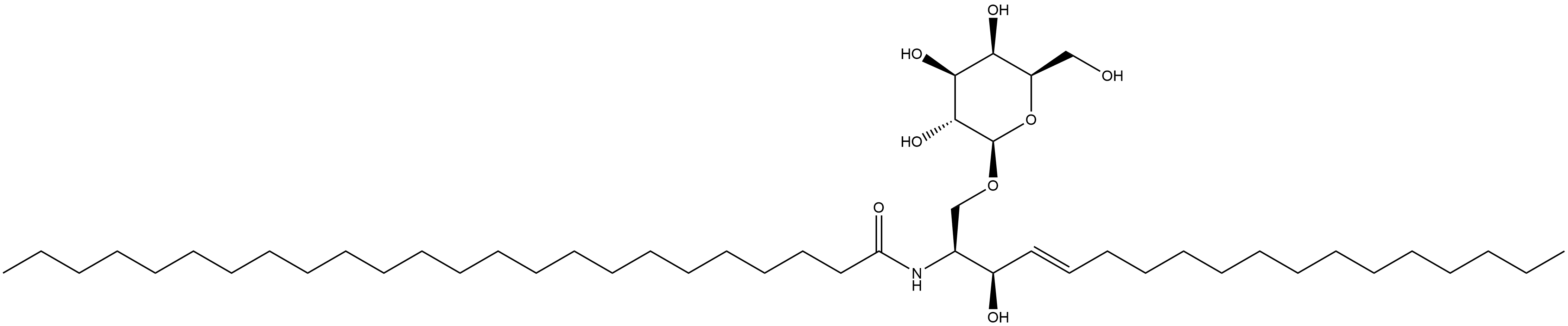 Tetracosanamide, N-[(1S,2R,3E)-1-[(β-D-galactopyranosyloxy)methyl]-2-hydroxy-3-heptadecen-1-yl]- Struktur