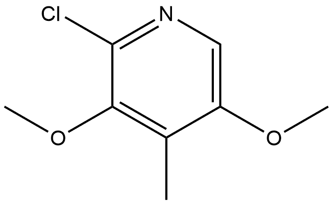 2-Chloro-3,5-dimethoxy-4-methylpyridine,746592-15-4,结构式