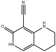 1,6-Naphthyridine-8-carbonitrile, 1,2,3,4,6,7-hexahydro-7-oxo- Struktur