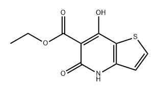 THIENO[3,2-B]PYRIDINE-6-CARBOXYLIC ACID, 4,5-DIHYDRO-7-HYDROXY-5-OXO-, ETHYL ESTER 结构式