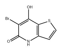 6-溴-7-羟基噻吩[3,2-B]吡啶-5(4H)-酮,74695-41-3,结构式