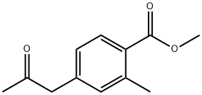 Benzoic acid, 2-methyl-4-(2-oxopropyl)-, methyl ester Struktur