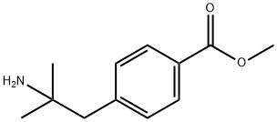 Benzoic acid, 4-(2-amino-2-methylpropyl)-, methyl ester Structure