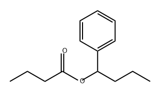 Butanoic acid 1-phenylbutyl ester Structure