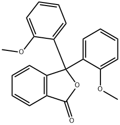 1(3H)-Isobenzofuranone, 3,3-bis(2-methoxyphenyl)- Struktur