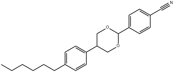 Benzonitrile, 4-[5-(4-hexylphenyl)-1,3-dioxan-2-yl]-,74800-93-4,结构式