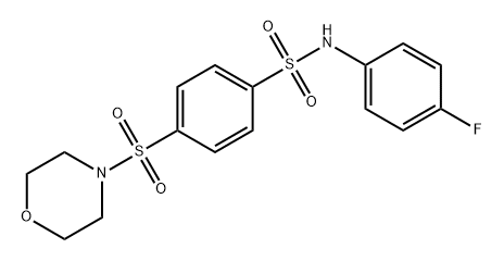 Benzenesulfonamide, N-(4-fluorophenyl)-4-(4-morpholinylsulfonyl)- 化学構造式