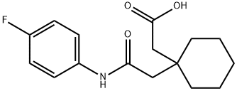 Cyclohexaneacetic acid, 1-[2-[(4-fluorophenyl)amino]-2-oxoethyl]- Structure