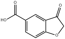 5-Benzofurancarboxylic acid, 2,3-dihydro-3-oxo- Struktur