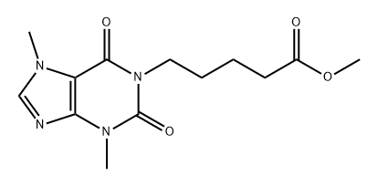 1H-Purine-1-pentanoic acid, 2,3,6,7-tetrahydro-3,7-dimethyl-2,6-dioxo-, methyl ester|己酮可可碱杂质34