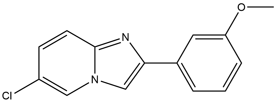 6-氯-2-(3-甲氧基苯基)咪唑并[1,2-A]吡啶,749193-68-8,结构式
