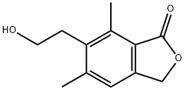 1(3H)-Isobenzofuranone, 6-(2-hydroxyethyl)-5,7-dimethyl- Struktur