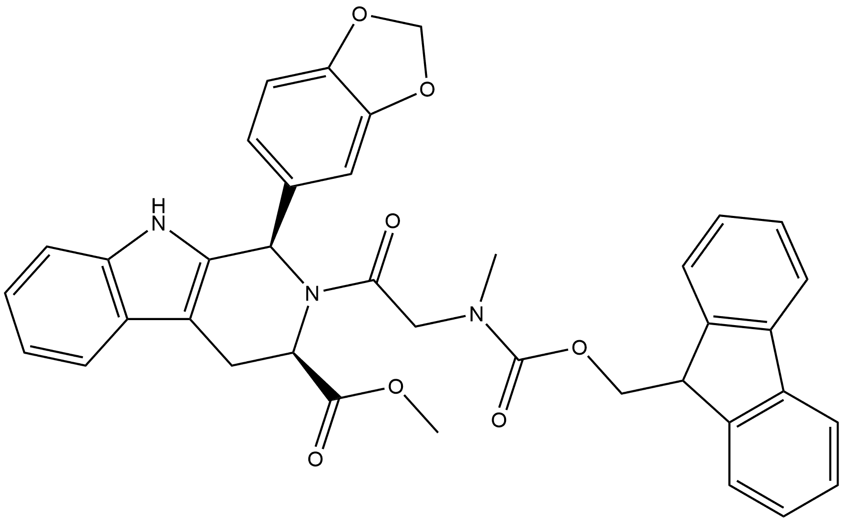 1H-Pyrido[3,4-b]indole-3-carboxylic acid, 1-(1,3-benzodioxol-5-yl)-2-[[[(9H-fluoren-9-ylmethoxy)carbonyl]methylamino]acetyl]-2,3,4,9-tetrahydro-, methyl ester, (1R,3R)- (9CI)