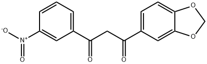 1-(苯并[D][1,3]二噁茂-5-基)-3-(3-硝基丙烷)丙烷-1,3-二酮 结构式