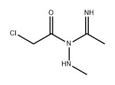 Ethanimidic acid, N-(2-chloroacetyl)-, 2-methylhydrazide Structure